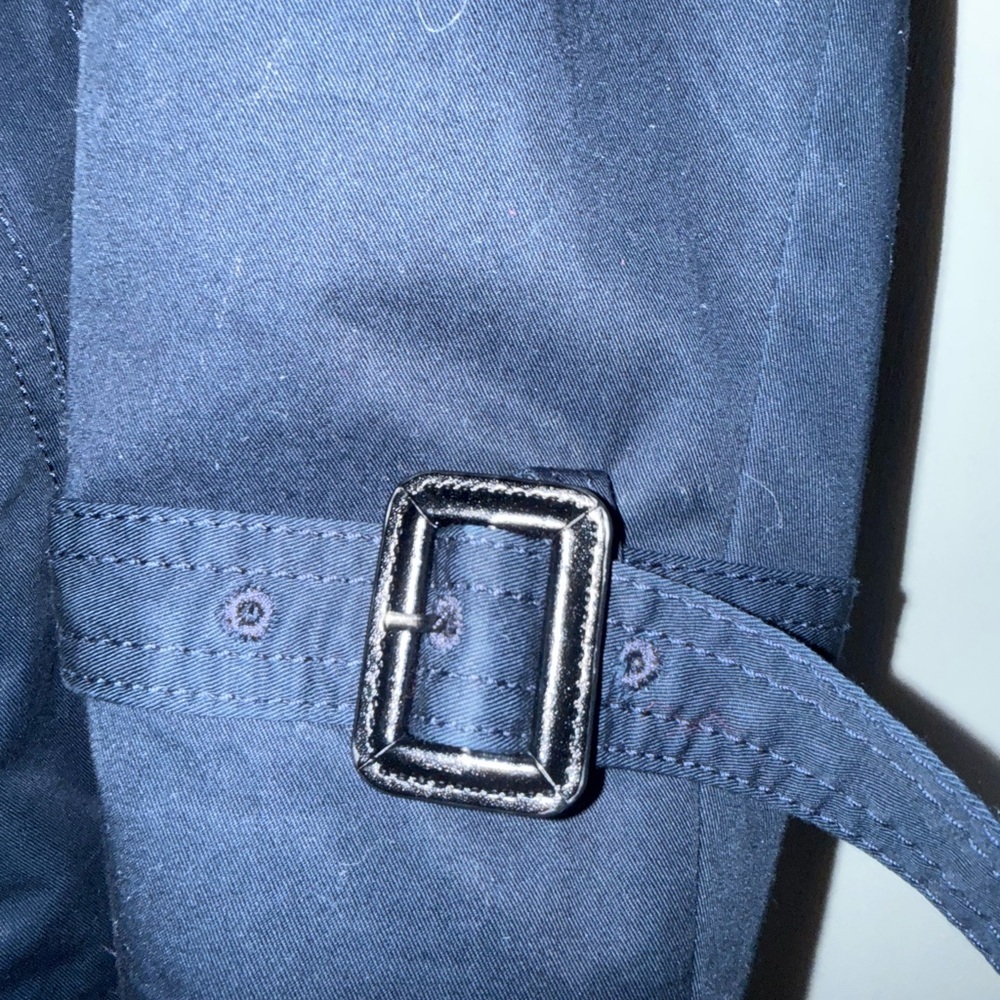 Banana Republic Navy Belted Trench Coat XS Double Breasted Classic EUC - Picture 11 of 16